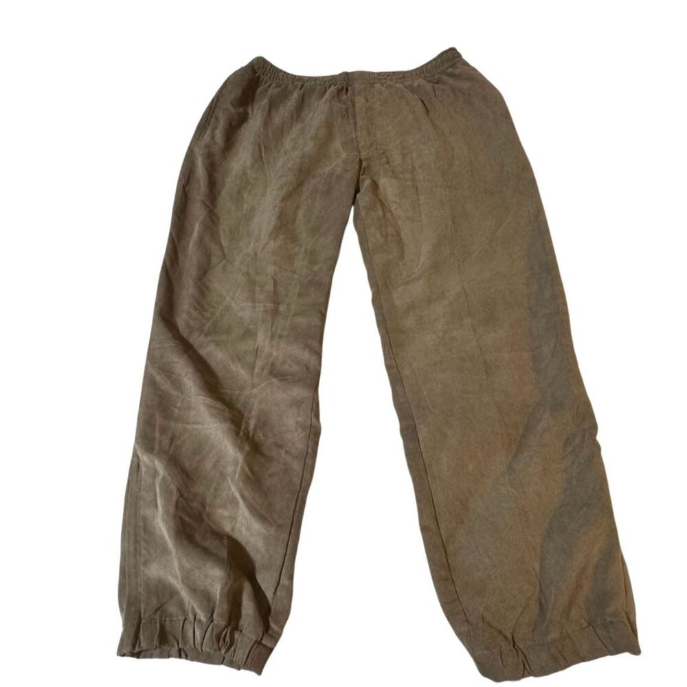 Weekendz off brown elastic waist pull on drawstring joggers pants 38x32 XL